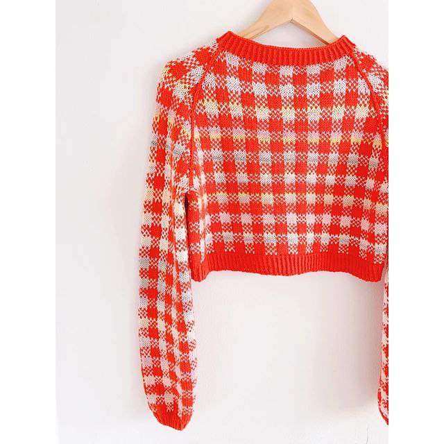 Свитер с жаккардовым узором в клетку Gingham Свитер с жаккардовым узором в клетку Gingham — изображение 2