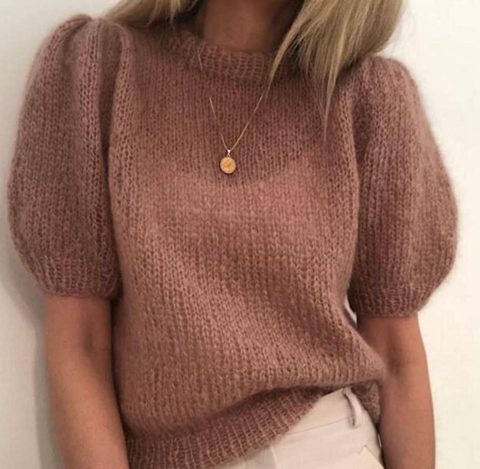 Блуза из мохера Maipuffbluse (Майскаяслоенаяблуза) спицами Блуза из мохера Maipuffbluse (Майскаяслоенаяблуза) спицами